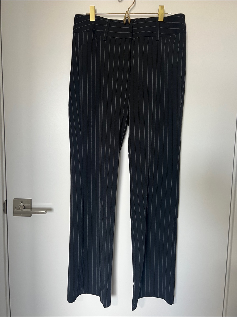 XOXO Black Pinstripe Trousers